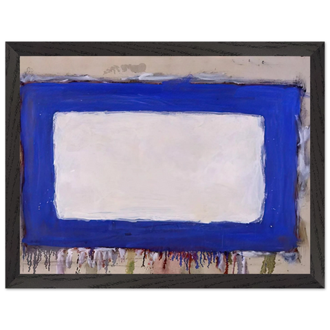 Blue Rectangle II - 1958 by Gene Davis — Framed art print at Zephyeer