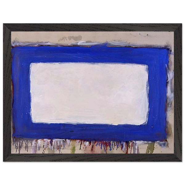 Blue Rectangle II - 1958 by Gene Davis — Framed art print at Zephyeer