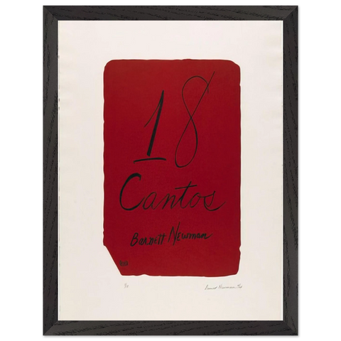 Title Page from 18 Cantos by Barnett Newman — Framed art print at Zephyeer