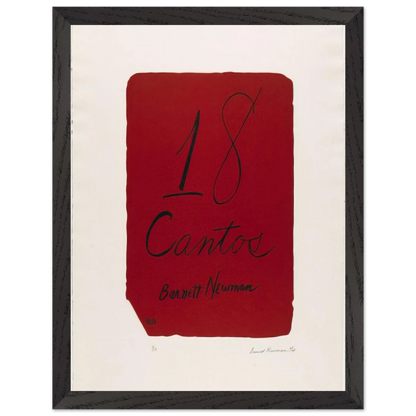 Title Page from 18 Cantos by Barnett Newman — Framed art print at Zephyeer