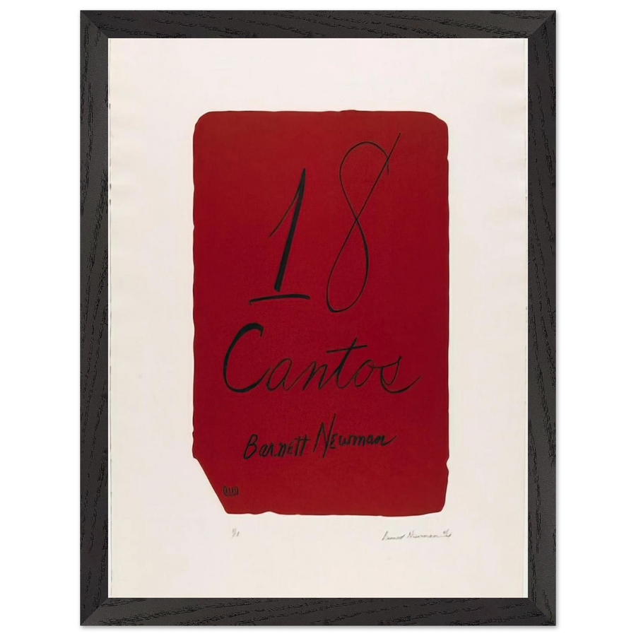 Title Page from 18 Cantos by Barnett Newman — Framed art print at Zephyeer