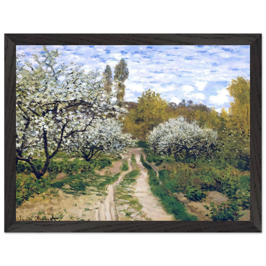 Trees in Bloom by Claude Monet — Framed art print at Zephyeer