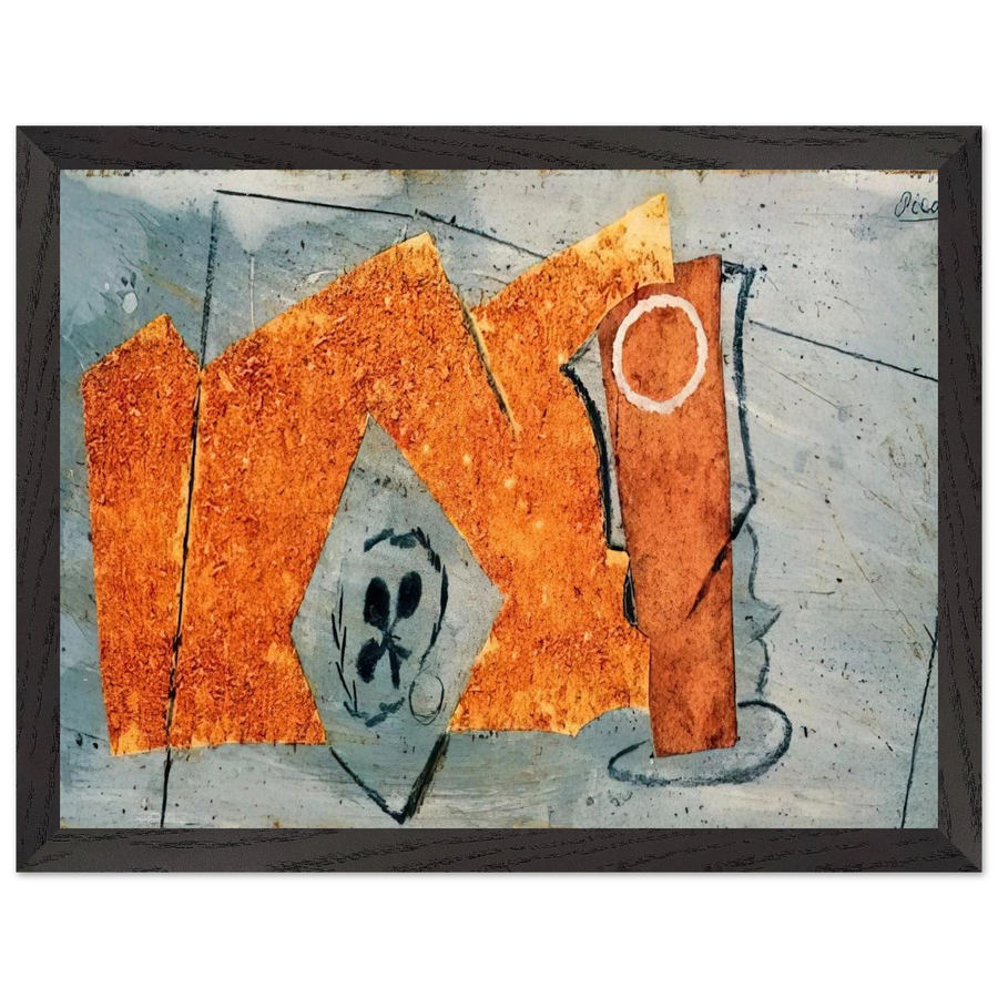 Playing Card and Glass - 1914 by Pablo Picasso — Framed art print at Zephyeer