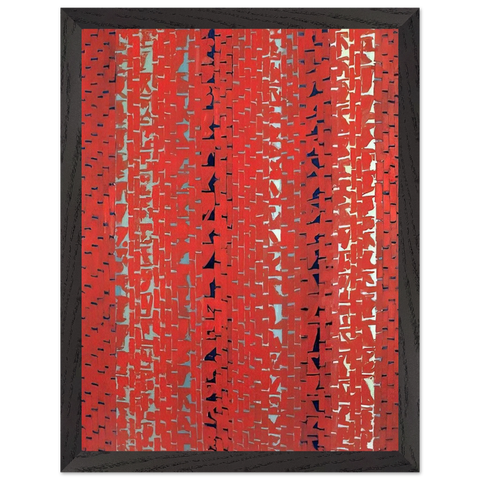 RED SUNSET OLD POND CONCERTO 1972 by Alma Woodsey Thomas — Framed art print at Zephyeer