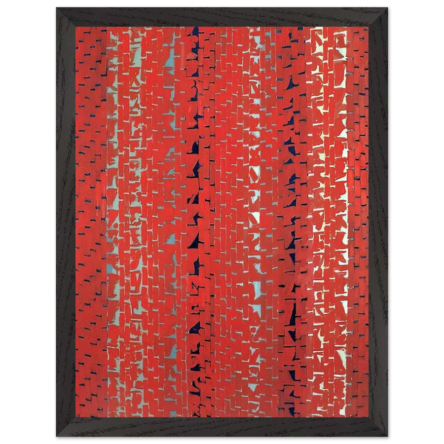 RED SUNSET OLD POND CONCERTO 1972 by Alma Woodsey Thomas — Framed art print at Zephyeer
