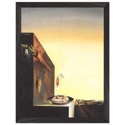 EGGS ON PLATE WITHOUT THE FLAT by Salvador Dali — Framed art print at Zephyeer