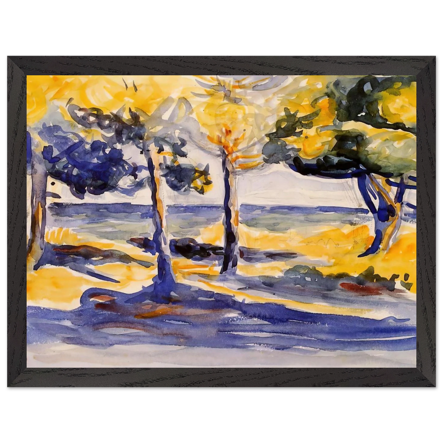 Trees by the Sea by Henri-Edmond Cross — Framed art print at Zephyeer