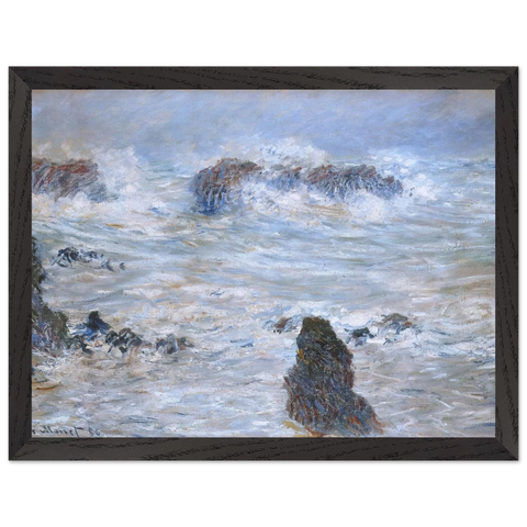 Storm, off the Coast of Belle-Ile by Claude Monet — Framed art print at Zephyeer
