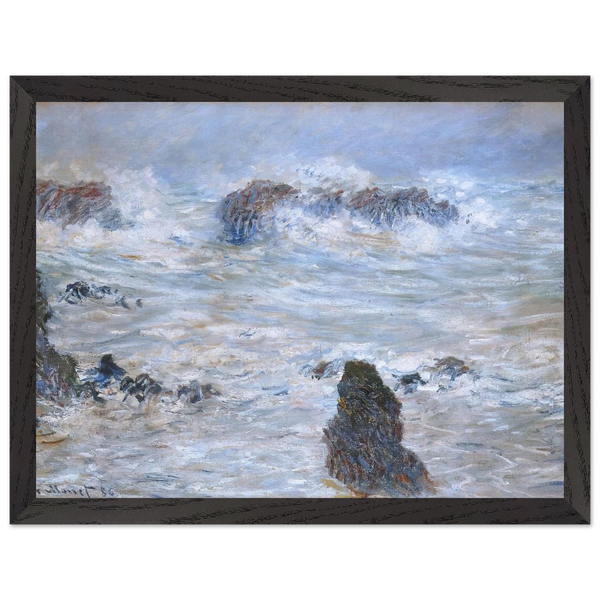 Storm, off the Coast of Belle-Ile by Claude Monet — Framed art print at Zephyeer