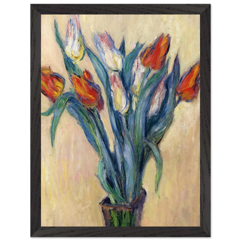 Vase of Tulips by Claude Monet — Framed art print at Zephyeer