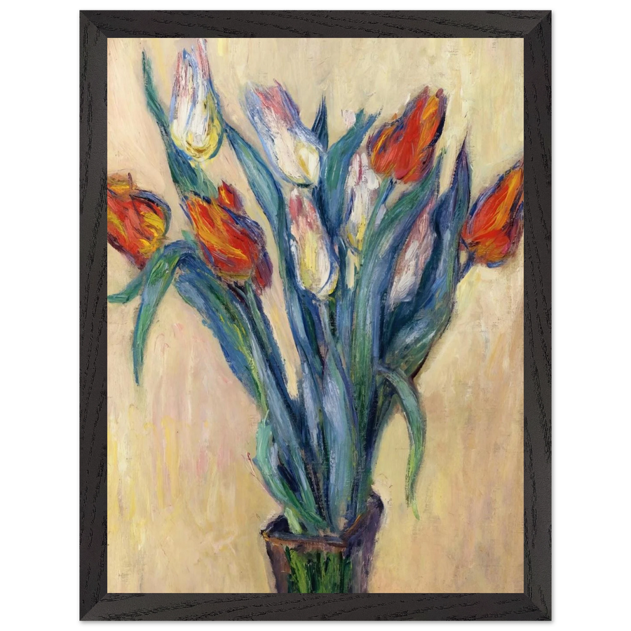 Vase of Tulips by Claude Monet — Framed art print at Zephyeer