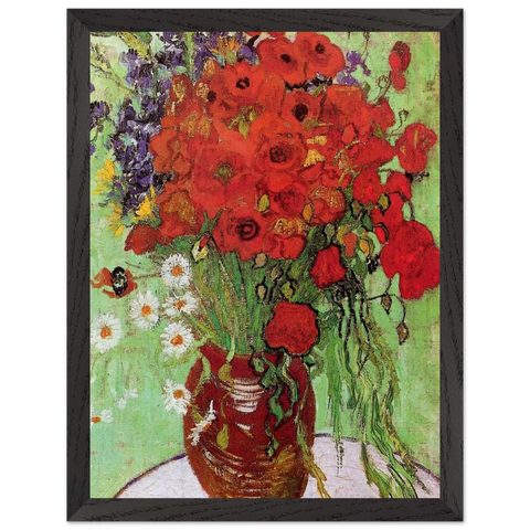 Red Poppies and Daisies by Vincent van Gogh — Framed art print at Zephyeer