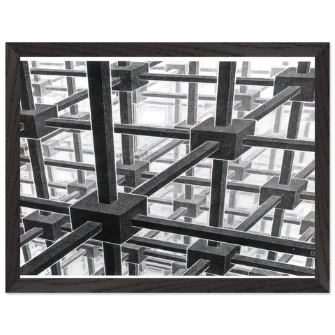 CUBIC SPACE DIVISION by MC Escher — Framed art print at Zephyeer