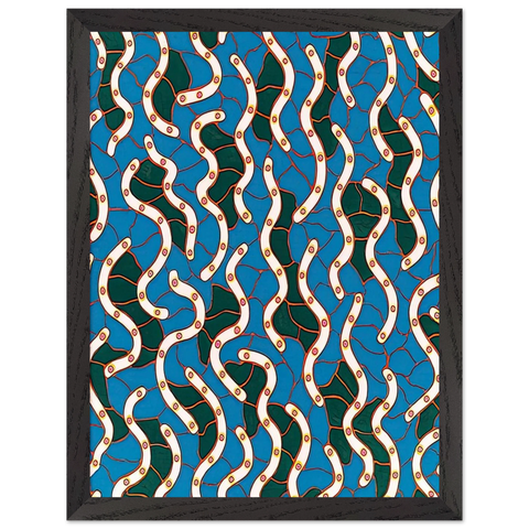 WAVES ON THE HUDSON RIVER 1988 by Yayoi Kusama — Framed art print at Zephyeer