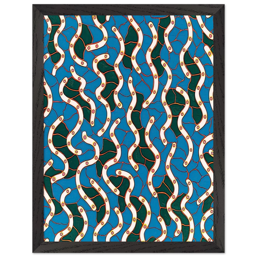 WAVES ON THE HUDSON RIVER 1988 by Yayoi Kusama — Framed art print at Zephyeer