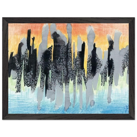 Flames - 1961 by Johannes Itten — Framed art print at Zephyeer