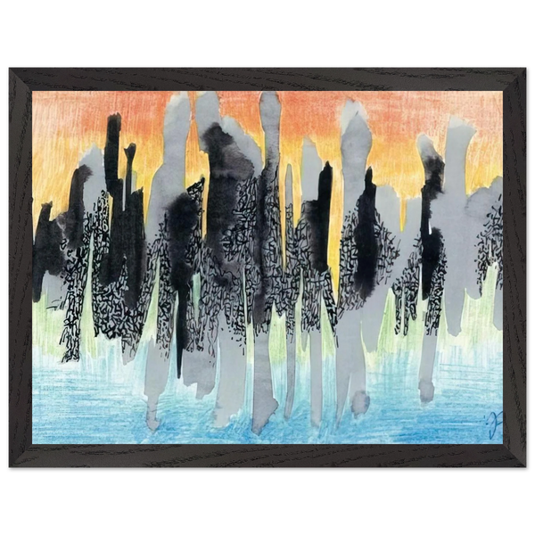 Flames - 1961 by Johannes Itten — Framed art print at Zephyeer
