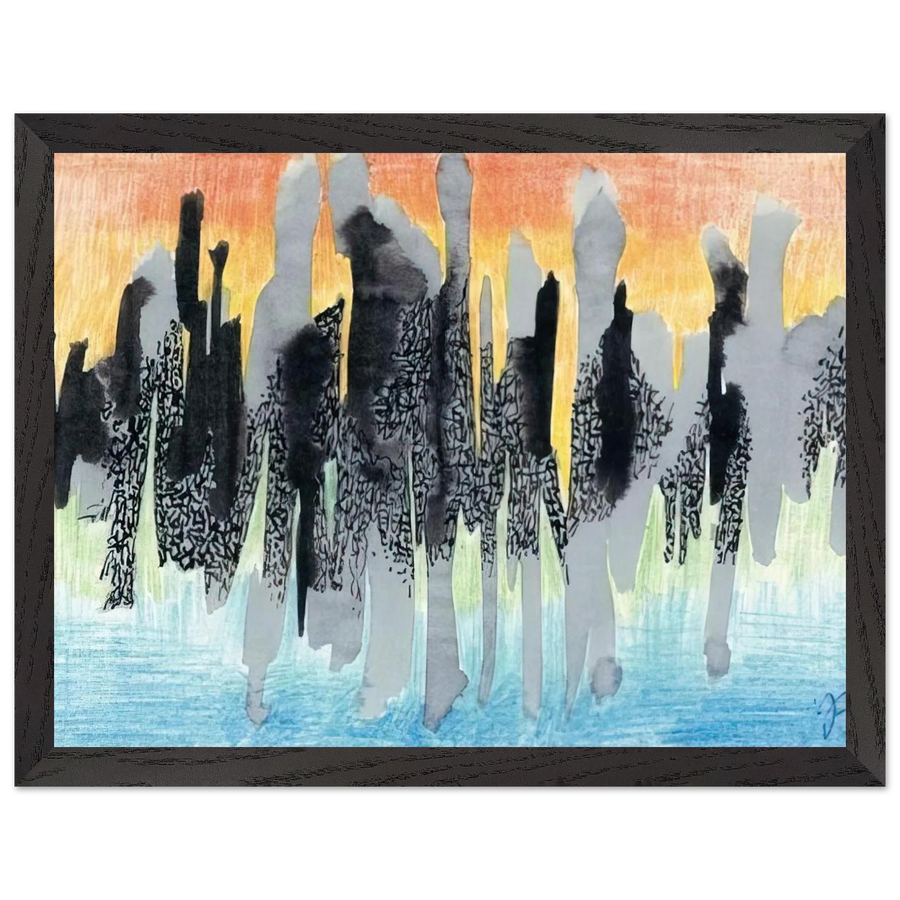 Flames - 1961 by Johannes Itten — Framed art print at Zephyeer