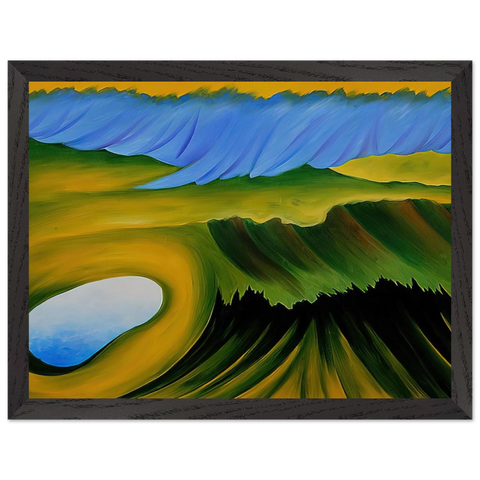 Mountains and Lake by Georgia O'Keeffe — Framed art print at Zephyeer