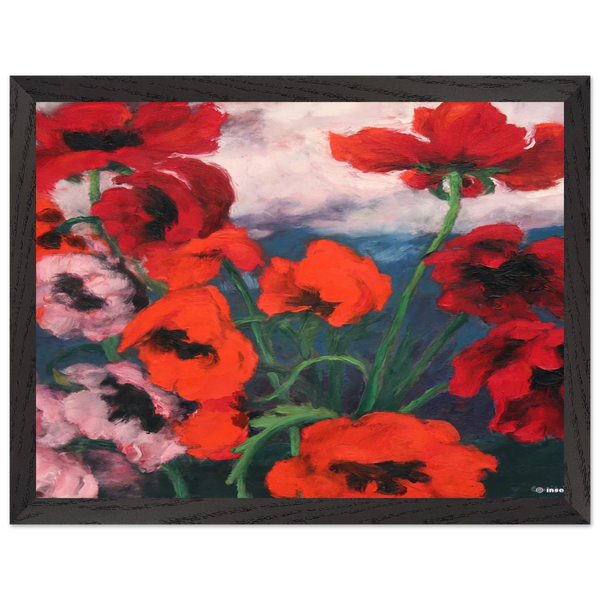 Large Poppies by Emil Nolde — Framed art print at Zephyeer