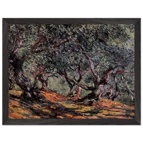 Olive Trees in Bordigher by Claude Monet — Framed art print at Zephyeer