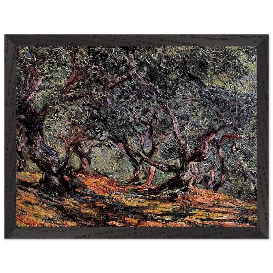 Olive Trees in Bordigher by Claude Monet — Framed art print at Zephyeer