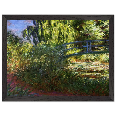 The Japanese Bridge The Water-Lily Pond and Path by the Water by Claude Monet — Framed art print at Zephyeer