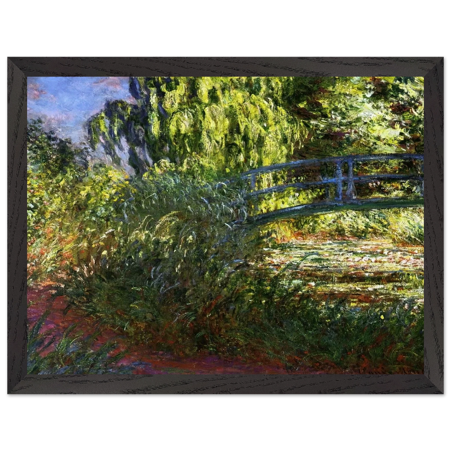 The Japanese Bridge The Water-Lily Pond and Path by the Water by Claude Monet — Framed art print at Zephyeer