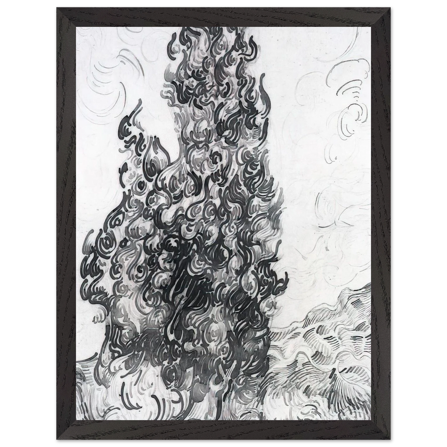 Cypresses by Vincent van Gogh — Framed art print at Zephyeer