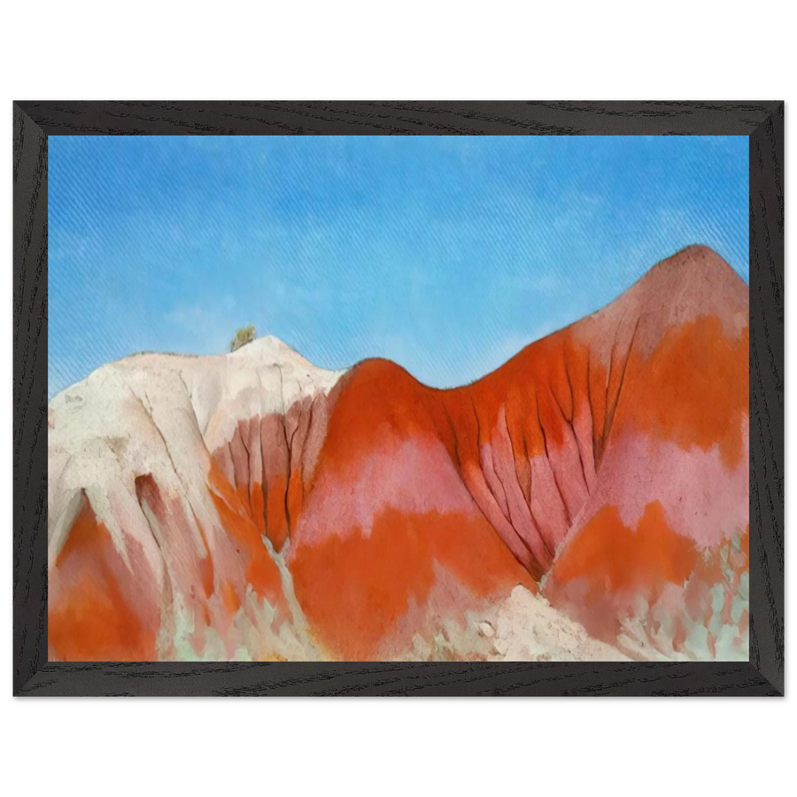 Series near abiquiu, New Mexico - Hills to the left by Georgia O'Keeffe — Framed art print at Zephyeer
