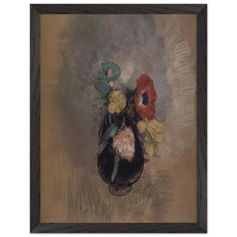 ANEMONES AND TULIPS by Odilon Redon — Framed art print at Zephyeer