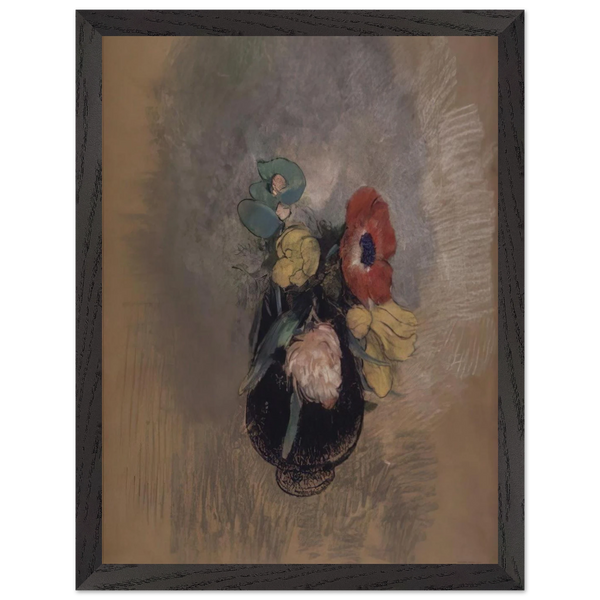 ANEMONES AND TULIPS by Odilon Redon — Framed art print at Zephyeer