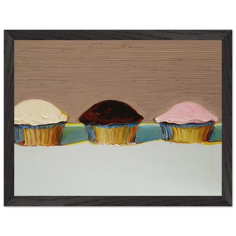 Neapolitan Cupcakes - 2008 by Wayne Thiebaud — Framed art print at Zephyeer