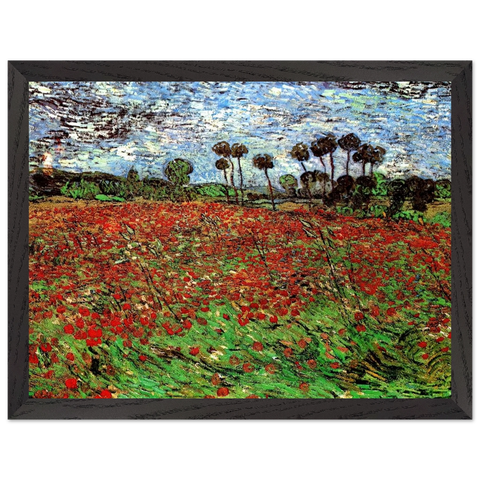 Field with Poppies by Vincent van Gogh — Framed art print at Zephyeer