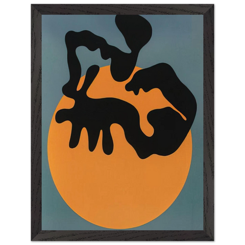 Not far from the sun, the moon and the stars by Jean Arp — Framed art print at Zephyeer
