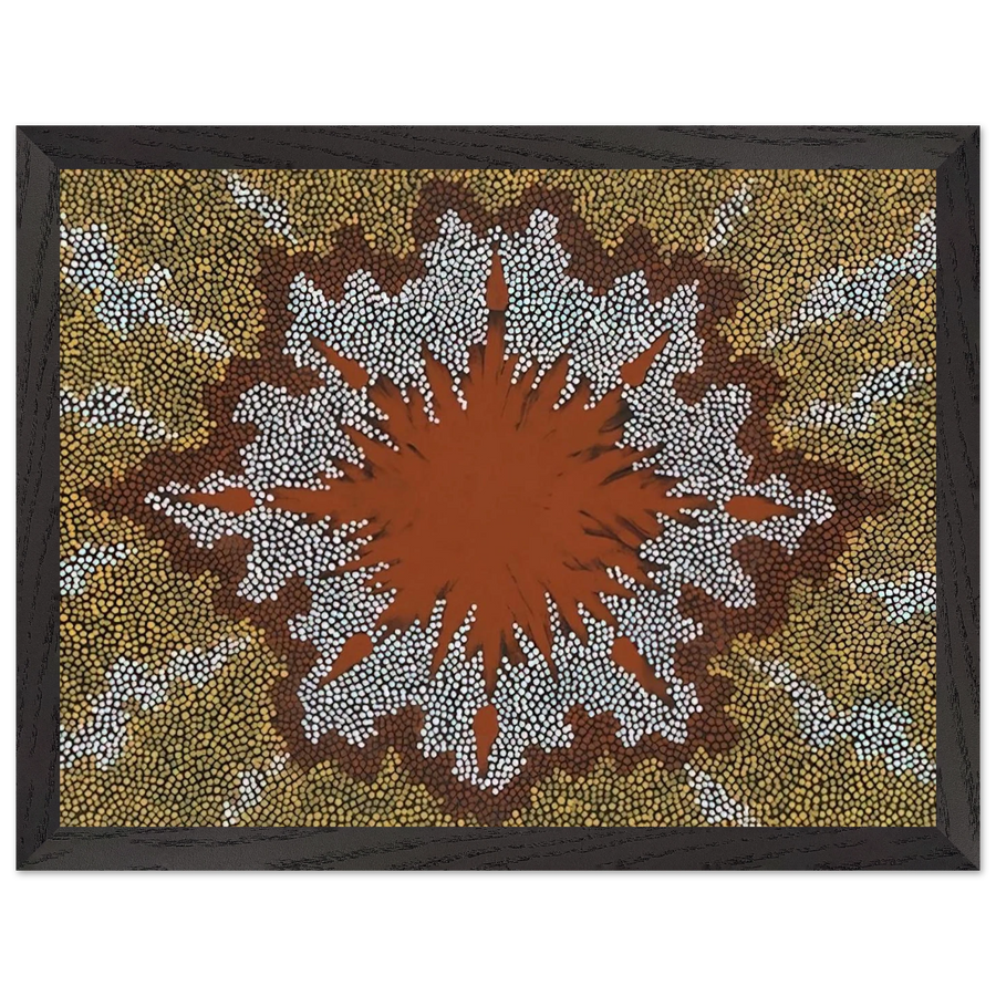 Fire Dreaming - 1994 by Clifford Possum Tjapaltjarri — Framed art print at Zephyeer