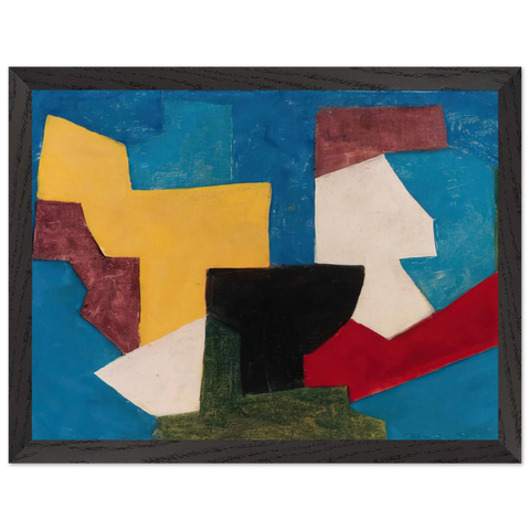Composition multicolore à dominante bleue - 1969 by Serge Poliakoff — Framed art print at Zephyeer
