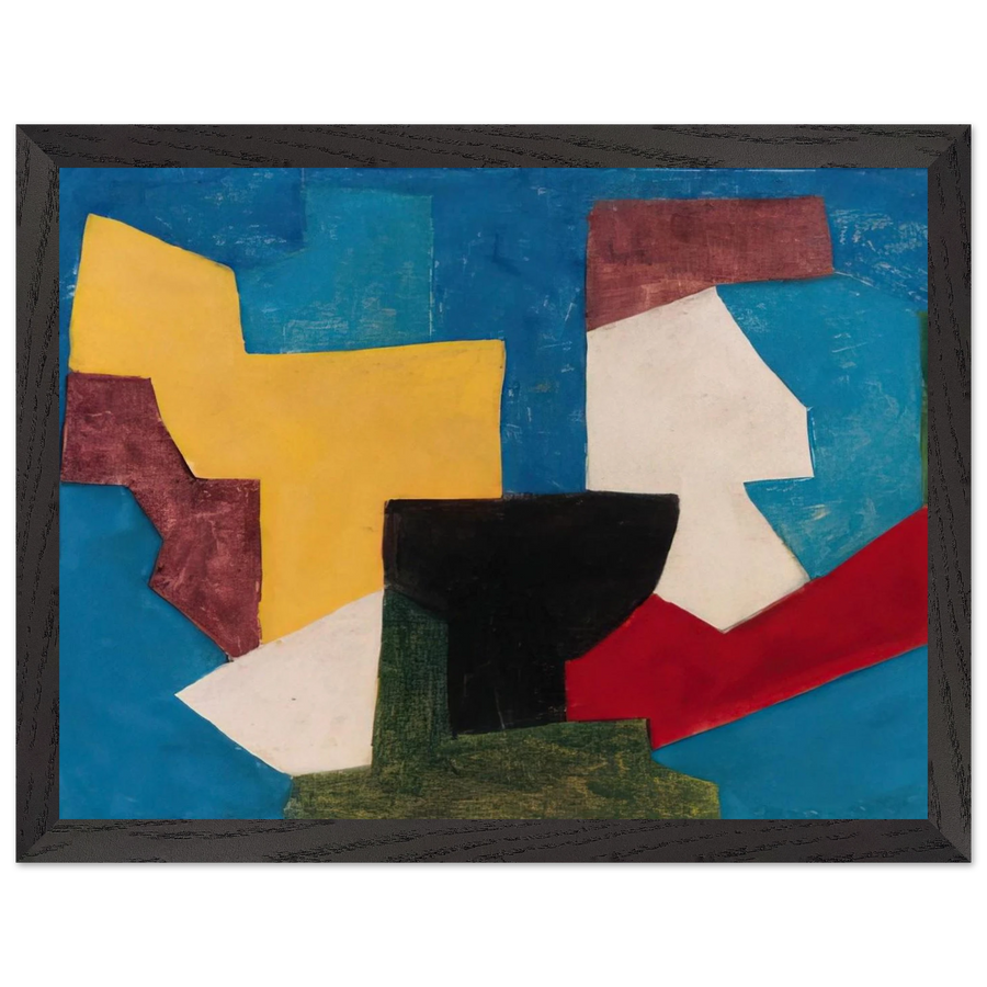 Composition multicolore à dominante bleue - 1969 by Serge Poliakoff — Framed art print at Zephyeer