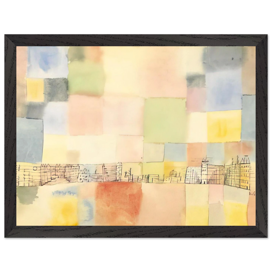 NEUER STADTTEIL IN M 1928 by Paul Klee — Framed art print at Zephyeer