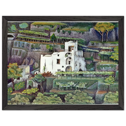 FARMHOUSE RAVELLO COLOUR by MC Escher — Framed art print at Zephyeer