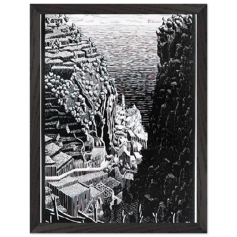 ATRANI COAST OF AMALFI 1 by MC Escher — Framed art print at Zephyeer