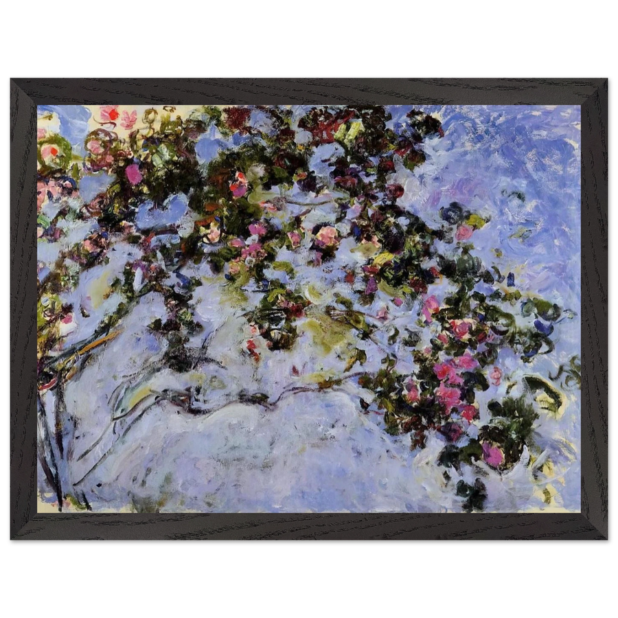 The Rose Bush by Claude Monet — Framed art print at Zephyeer