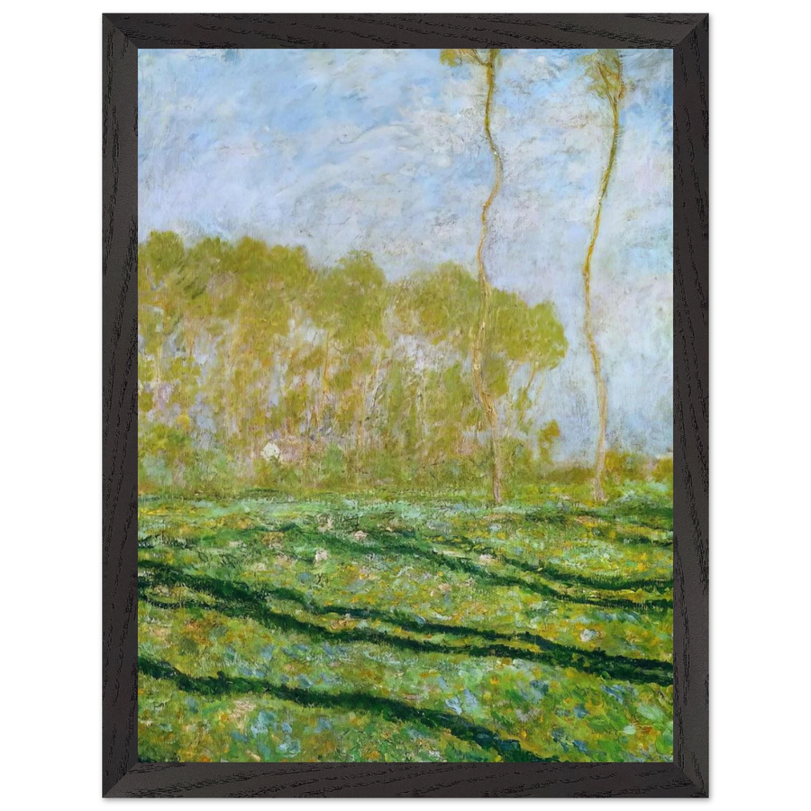 Springtime Landscape at Giverny by Claude Monet — Framed art print at Zephyeer