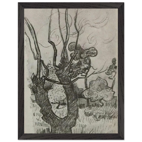 A Bare Treetop in the Garden of the Asylum by Vincent van Gogh — Framed art print at Zephyeer