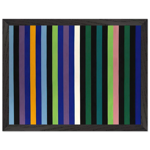 Two Part Blue - 1964 by Gene Davis — Framed art print at Zephyeer