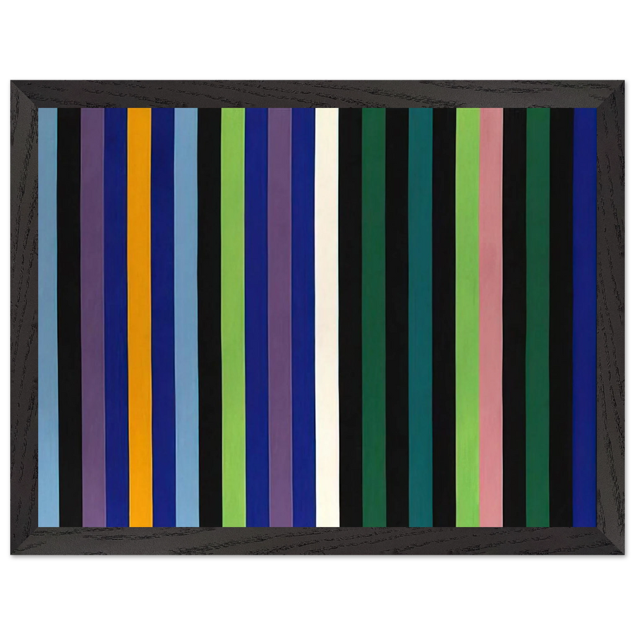 Two Part Blue - 1964 by Gene Davis — Framed art print at Zephyeer