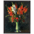 VASE OF GLADIOLAS by Gustave Caillebotte — Framed art print at Zephyeer