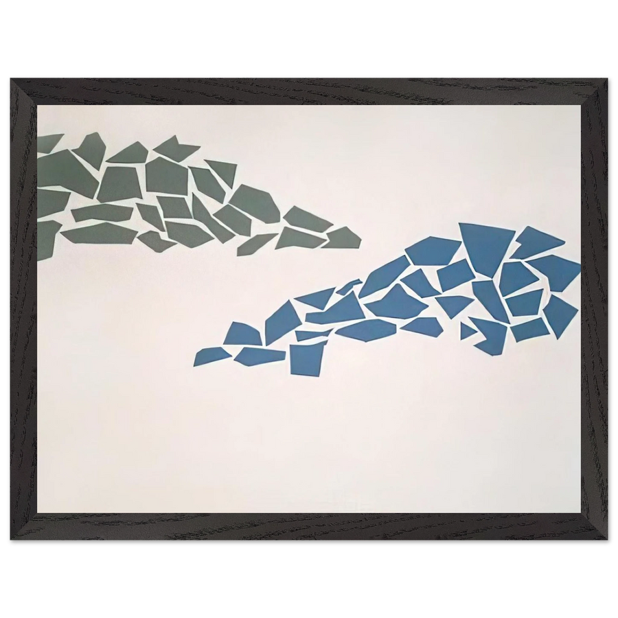 Blue and Green - 1968 by Robert Goodnough — Framed art print at Zephyeer