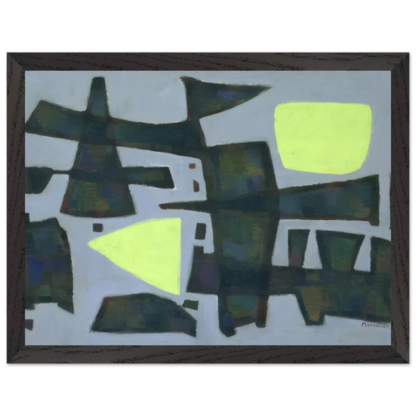 '-12° (1956) by Alfred Manessier, framed poster
