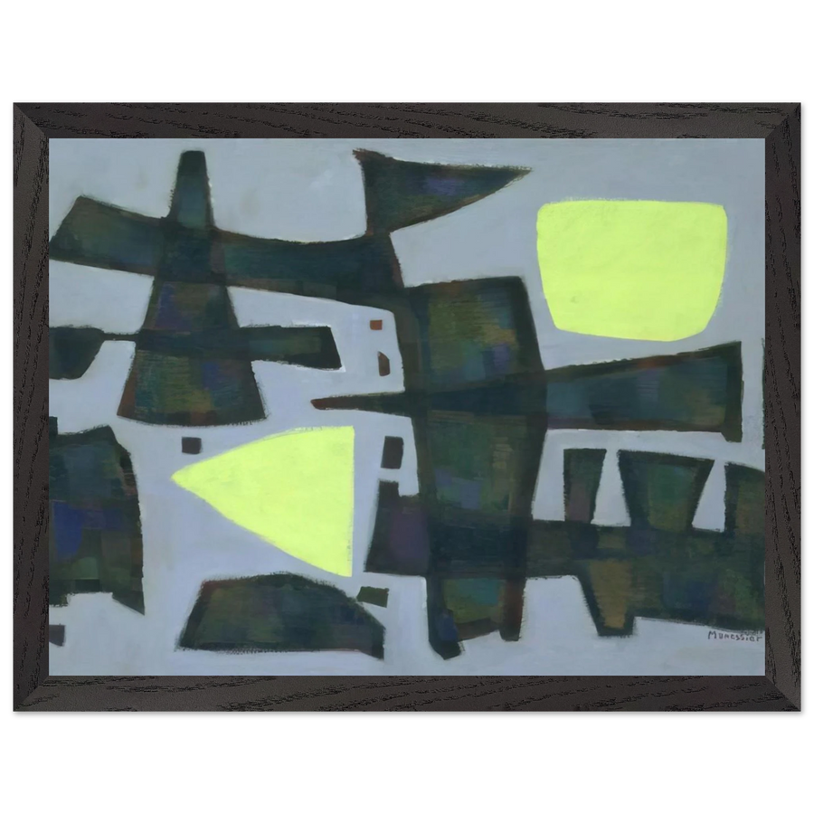 '-12° (1956) by Alfred Manessier, framed poster